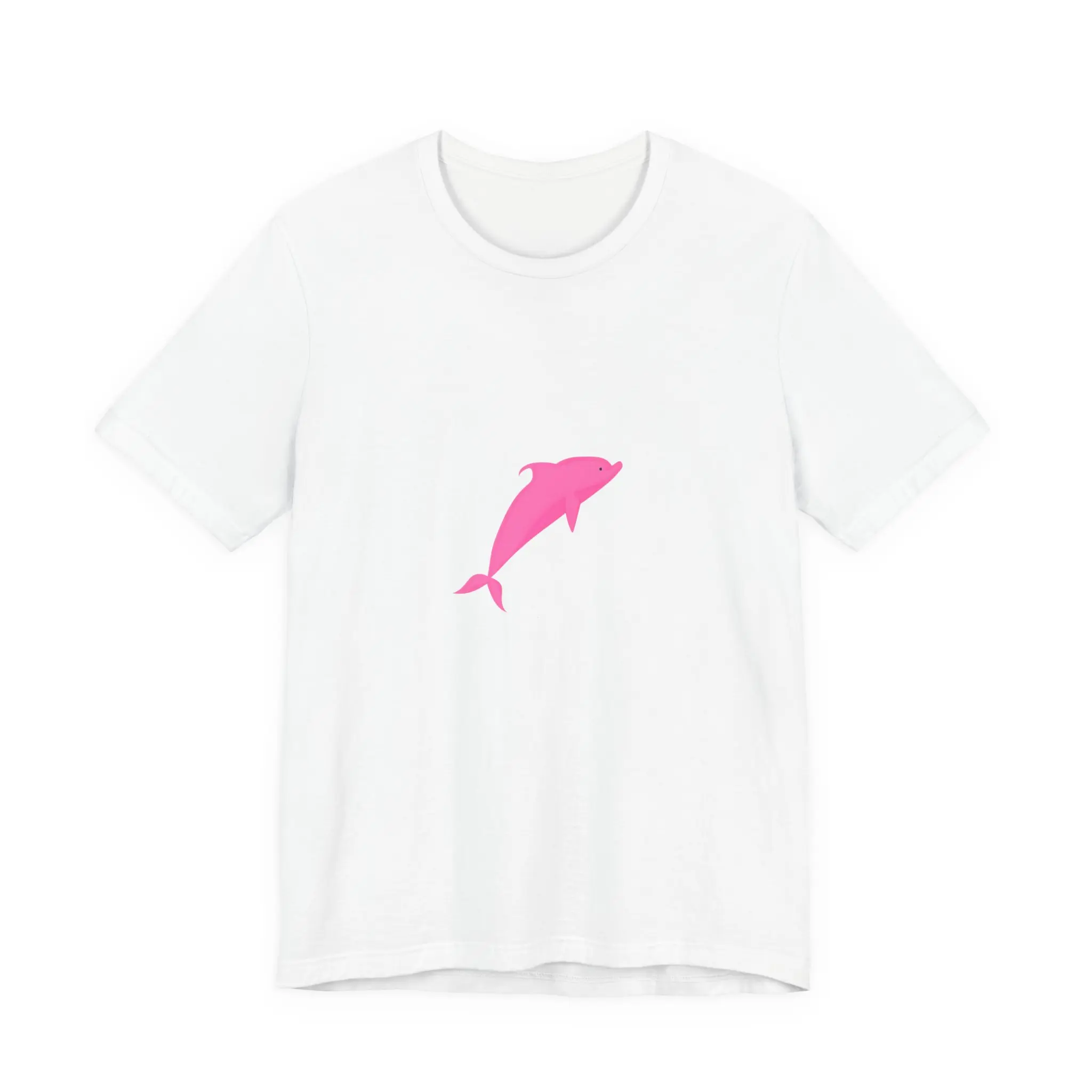 Hand drawn Pink Dolphin tee | Minimal Cute Marine Animal Shirt