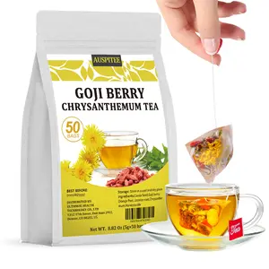 Chrysanthemum Cassia Seed Tea 50 Tea Bags 8.82Oz Licorice Root Goji Berries Orange Peel Honeysuckle Combination Herbal Beverage