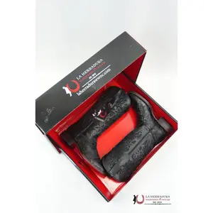 LA HERRADURA WOMEN ALMA CINCELADO NEGRO RED BOTTOM SQUARE TOE