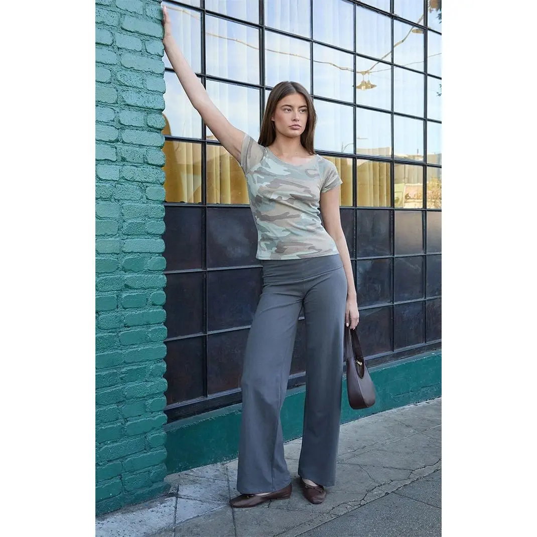 John Galt Women's Taupe Priscilla Flare Pants