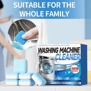 STAR Washing Machine Cleaner Descaler 12 Pack, Deep Cleaning Stain Remover Tablets for He Front Load & Top Load Washers, Interior Detail Cleaner, Safe Eco-Friendly Odor Eliminator