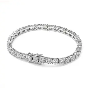 Moissanite Tennis Bracelet Original Bracelet Jewelry Gift for Women and Men Unisex Design with Sparkling Finish, Women/Men