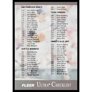 Checklist: 314-400 1991 Ultra #400