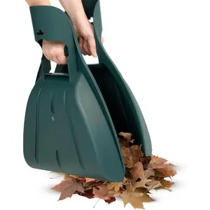 Leaf Scoops Hand Rakes - Lightweight, Durable Grabber Tool for Scooping Up Leaves, Spreading Mulch, Gardening, and Yard Work by Pure Garden (Green)