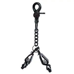 MELOTOUGH Metal Glove Clip Heavy Duty Glove Clips for Work Glove Holders Safety Glove Clip with 2 Alligator Clip for Pants