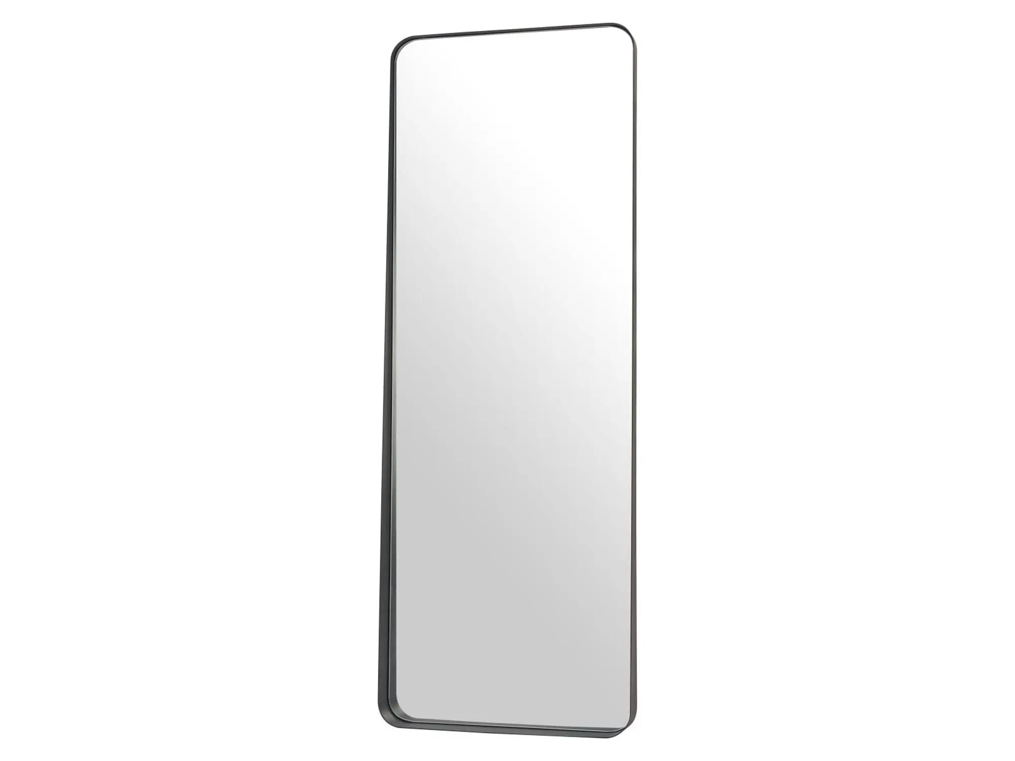 212 MAIN Full-Length Glass Mirror - 66x24 in Smooth Rectangle, Black Steel Frame, Wall-Mount Home Decor for Bedroom, Office, Hospitality, Easy Installation, True Home Reflections, Space-Enhancing