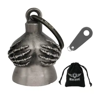 Dream Apparel Christmas/Halloween Bell, Gremlin/Guardian Bell, Motorcycle Bell for Bikers Women Men W/Hanger, Biker Bell for Riders, Good Luck Riding Bell Spirit Bell Moto Accessories