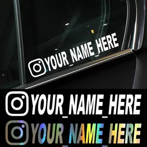2026 New User Name Custom Personalized Instagram Vinyl Decals Motorcycle for Instagram FACEBOOK Customization Needs Remarks Car Sticker for your car