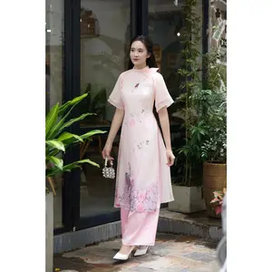 Eternal Spring Bloom Vietnamese Modernized Dress | Áo Dài Cách Tân E29