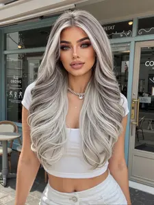 Topshe 13x6 High-Temperature Fiber Wig, Lace Frontal Wig, Hand-Woven Lace Front Long Curly Hair, Lightweight Breathable, Perfect for Christmas & Festivals