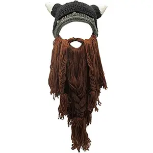 Creative Barbarian Knit Beard Hat Funny Knit Cap Wig Beanie Hats Beard Facemask Creative Barbarian Knit Beard Hat Funny Knit Cap Wig Beanie Hats Beard Facemask