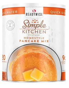 Simple Kitchen Homestyle Pancake Mix – 20 Servings for Family Meal Prep, Survival Just Add Water Canned Food, for Camping Meals, Backpacking & Hiking, #10 Can Package