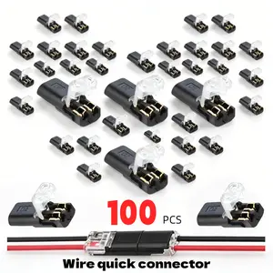 Double-Wire Plug-in Connector Led Light StripConnectors 2 Pin, Low Voltage Wire Connectorwith Locking Buckle, Fast Connect Plugs LedConnectors for Strip Lights  Lead stripautomotive wiring electricity Power DistributionSecure,Diy-YY