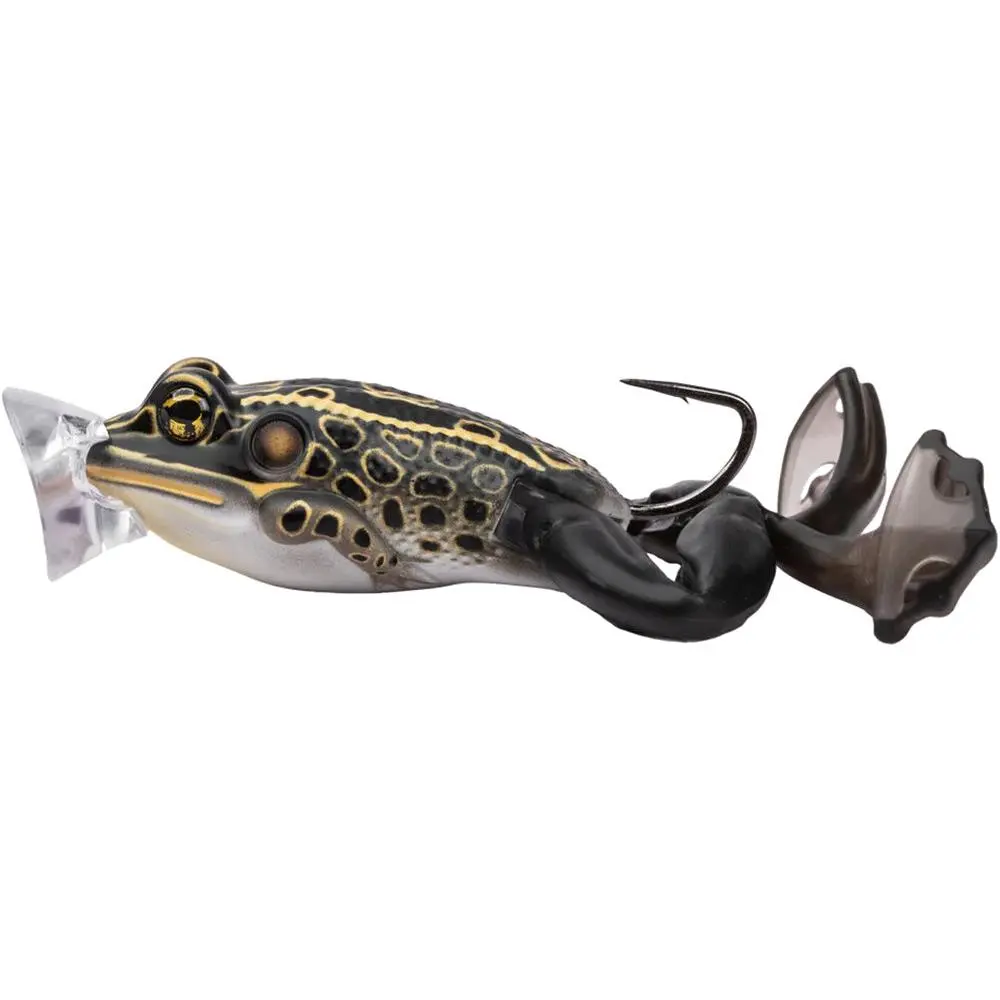 LIVETARGET Ultimate Frog Popper Bait - 2.5 in Bass Fishing Lure for Lure Fishing with Simulation Design, Simulation Fishing Lure