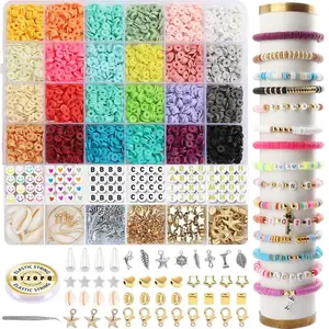 6000pcs Soft Clay Bead Set for Bracelets & Necklaces, Seed Beads, DIY Jewelry Making Supplies, Handmade Craft Accessories, No Choking Hazard