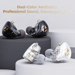 Kz Ak9 Pro In-Ear Headphones, Wired Control with Mic, HiFi Music Gaming Sports Headphones, Deep Bass Earbuds, New Model, Mobile Phone Compatible, Headset