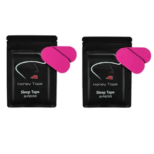 Mouth Tape for sleeping, one month supply, mouth tape, black, gentle, adhesion & 30 Strips, sports accessories, Anti Snoring Sticker Snoring Relief Sticker Pink Cotton Healthcare