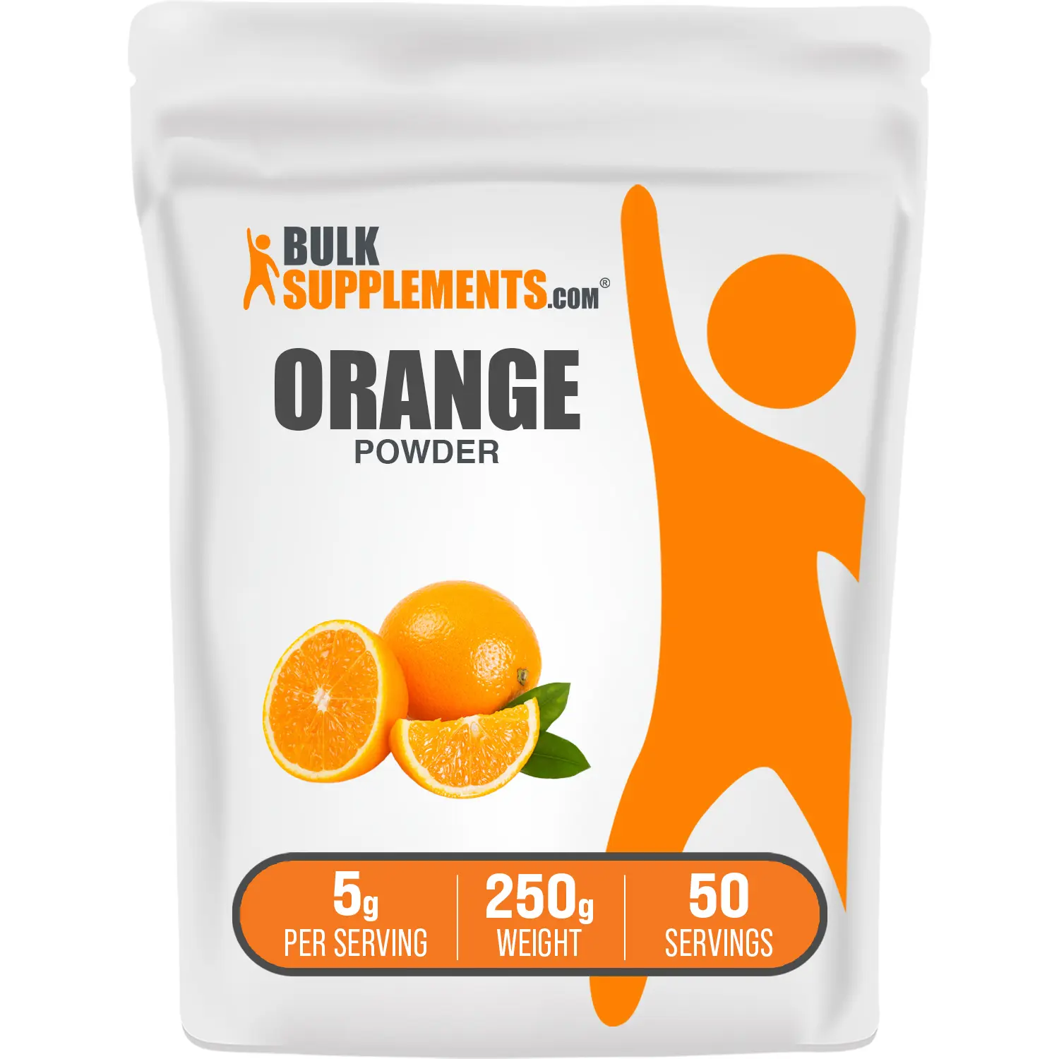 BulkSupplements Powdered Orange Vitamin Powder - Sugar-Free, Gluten-Free Dietary Supplement with Fiber, Healthy Ingredients, Mineral, Antioxidant Support, Healthy Skin, Body Health - 250g, 5g per Serving