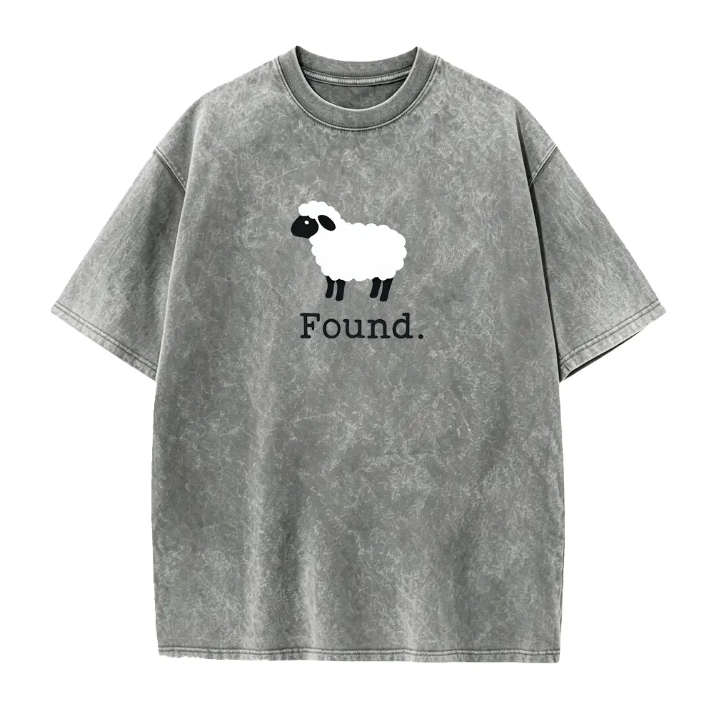 Found Sheep Faith Tee, Minimalist Farm Animal shirt, Christian Psalm 23 Lamb, Unisex T-Shirt