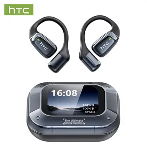 HTC NE25 Translation Earbuds, Real-time Translation, Open Wireless Bluetooth Headphones, Supports 134 Languages ​​with App, Vibrant Color Touchscreen, OWS Technology, Integrated Microphone, High-Quality Sound, Compatible with iOS and Android