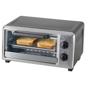 Toaster Oven Countertop 10.6Qt, 1000W Small Toaster Oven with Bake, Toast & Broil, 30-Min Timer, Adjustable Temp up to 400°F, Includes Baking Pan & Rack – Perfect for Dorm, Apartment, or Family Kitchen (15”x8”x11”)