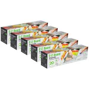 Mind Reader E-Z Board 5-Pack Disposable PlasticCutting Boards