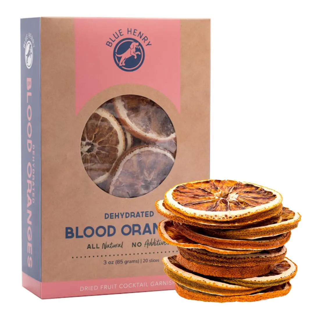 BlueHenry Dehydrated Blood Orange Wheels - 2.5 oz - 20+ slices - Natural Fruit