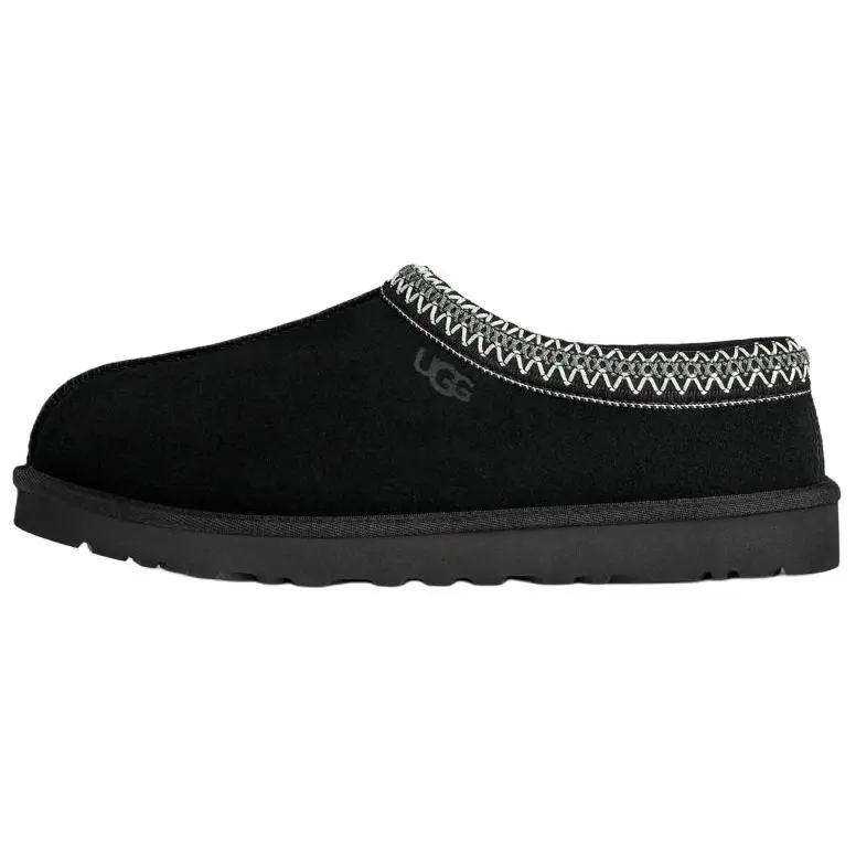UGG Men's Tasman 2 Black Leather Slip-On Sneaker - All-Season Smart Casual Shoe and Versatile Trainer Footwear, Sports Shoes, Athletic, Runner, Men's Shoes