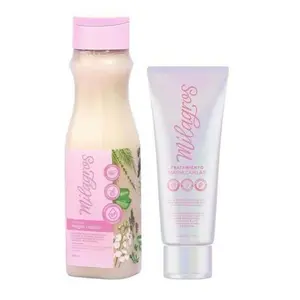 Shampoo Milagros Magia Capilar 450ml with Hyaluronic Acid for Intense Hydration and Hair Growth Support