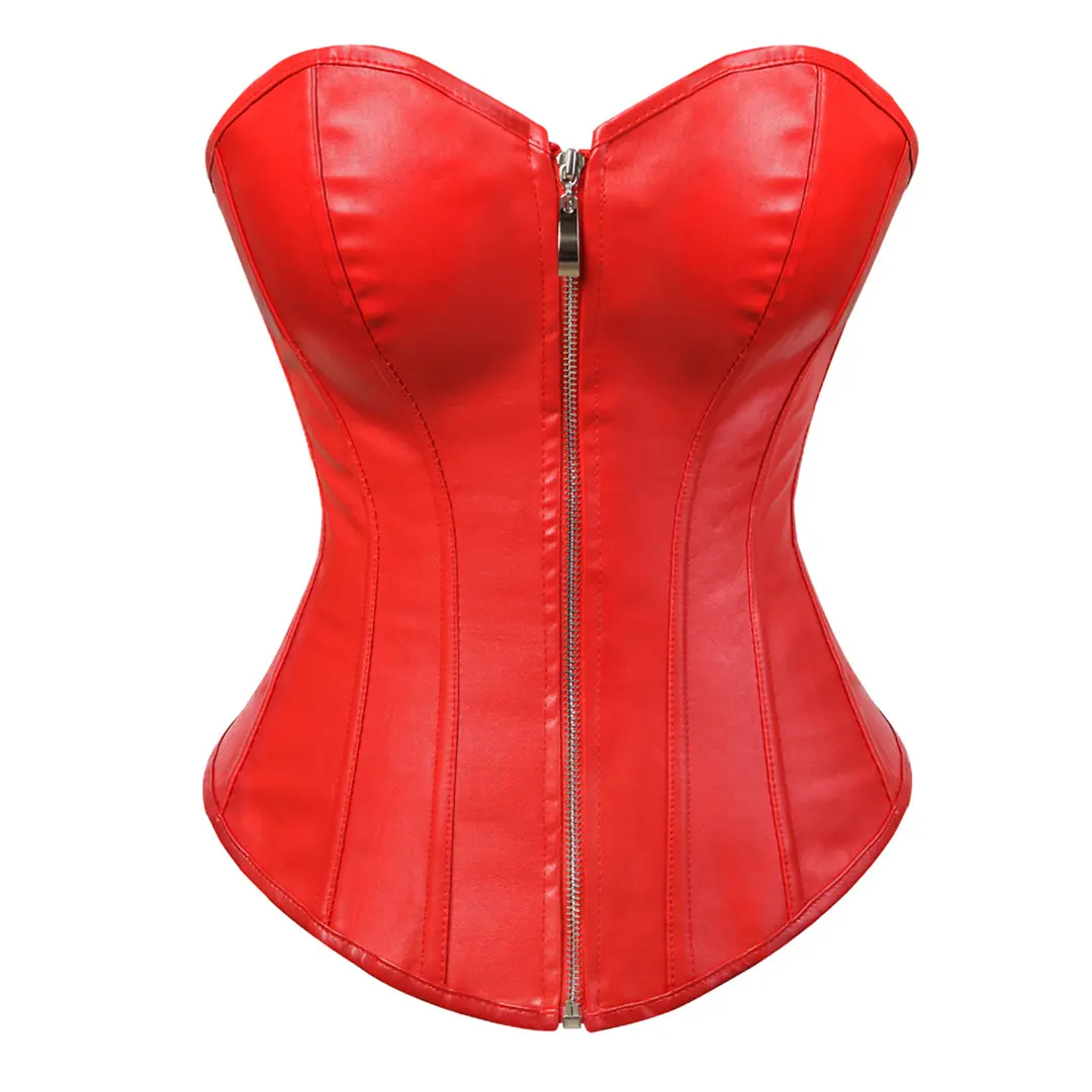 MILALEE Gothic Steampunk Mechanical Corset Top for Women Adjustable Faux Leather Bustier Waist Cincher Gothic Halloween Costume Halloween Gothic Party Outfit 2803-ZC1