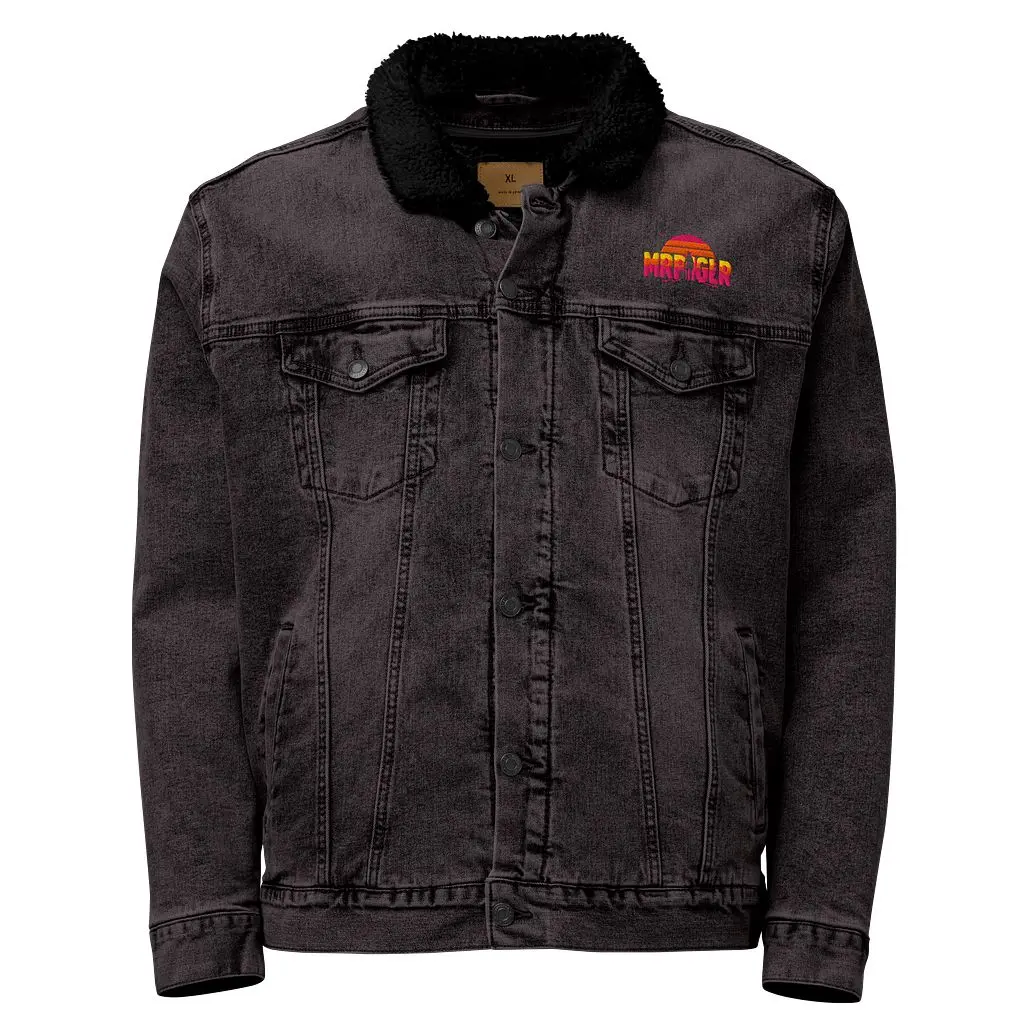 Sunset Silhouette Unisex Denim Jacket