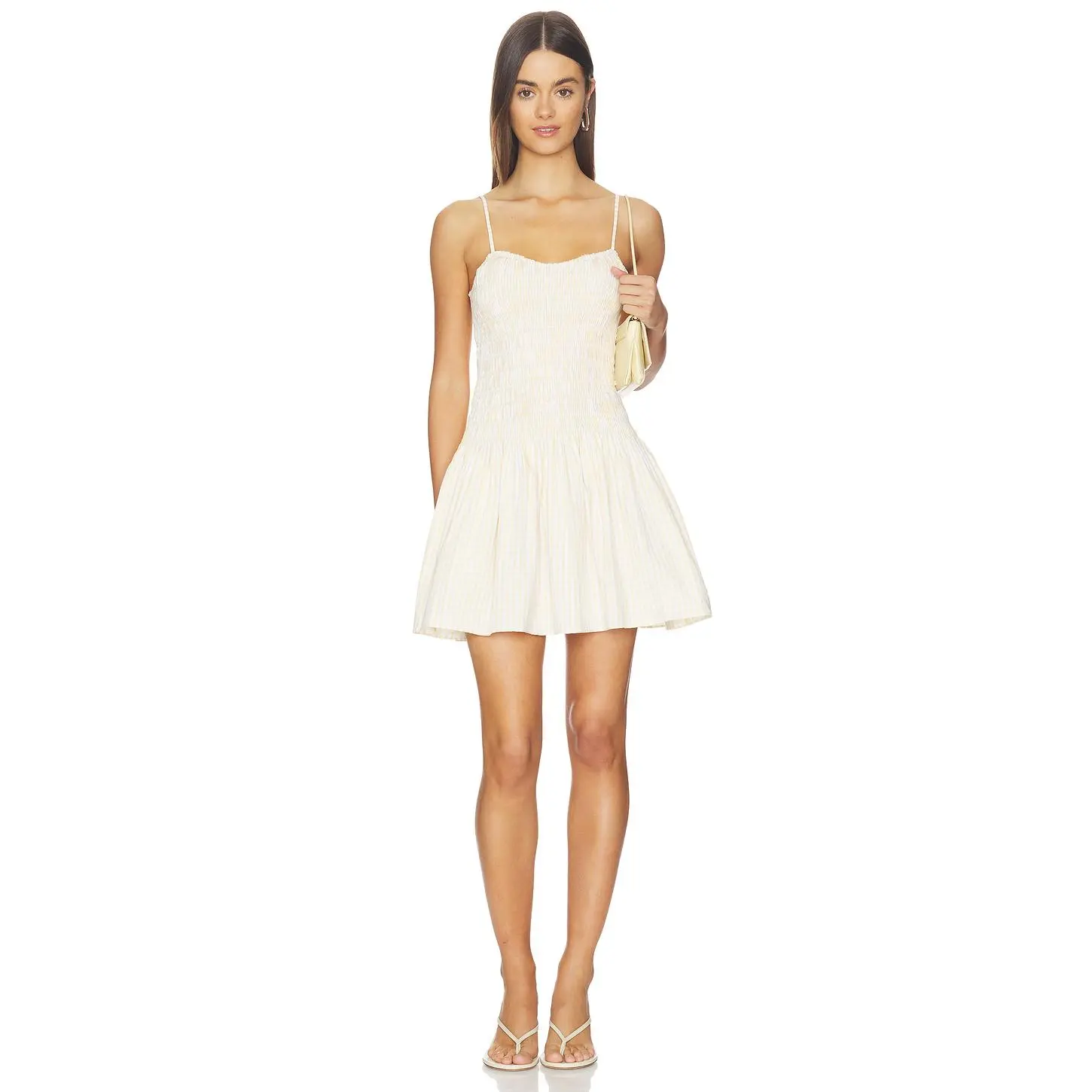 FAITHFULL THE BRAND Araceli Mini Dress in Butter Textured Gingham
