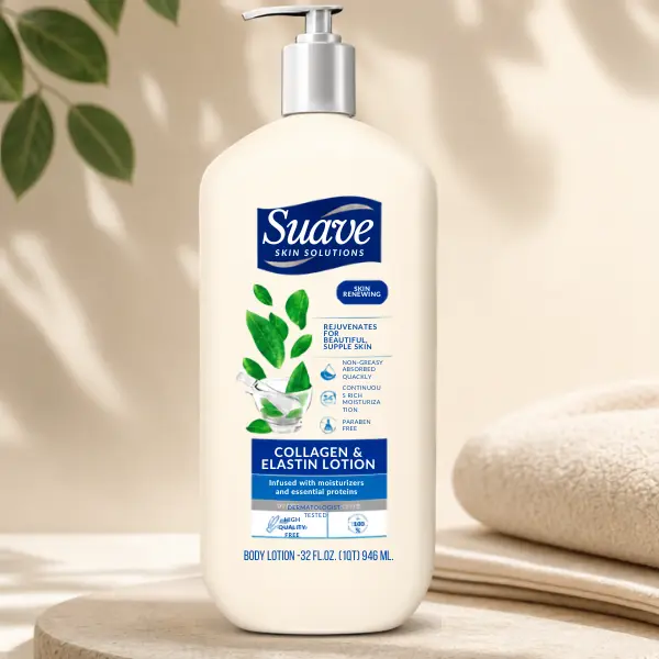 Suave Skin Solutions Collagen and Elastin Blend Body Lotion, All Skin Types,32 fl oz