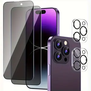 2 Pack Privacy Screen Protector with 9H Hardness for iPhone 17/16/15/14/13/12/11 Pro Max Pro Plus Mini iPhone 16 15 14 13 Pro Max - Protect Your Privacy