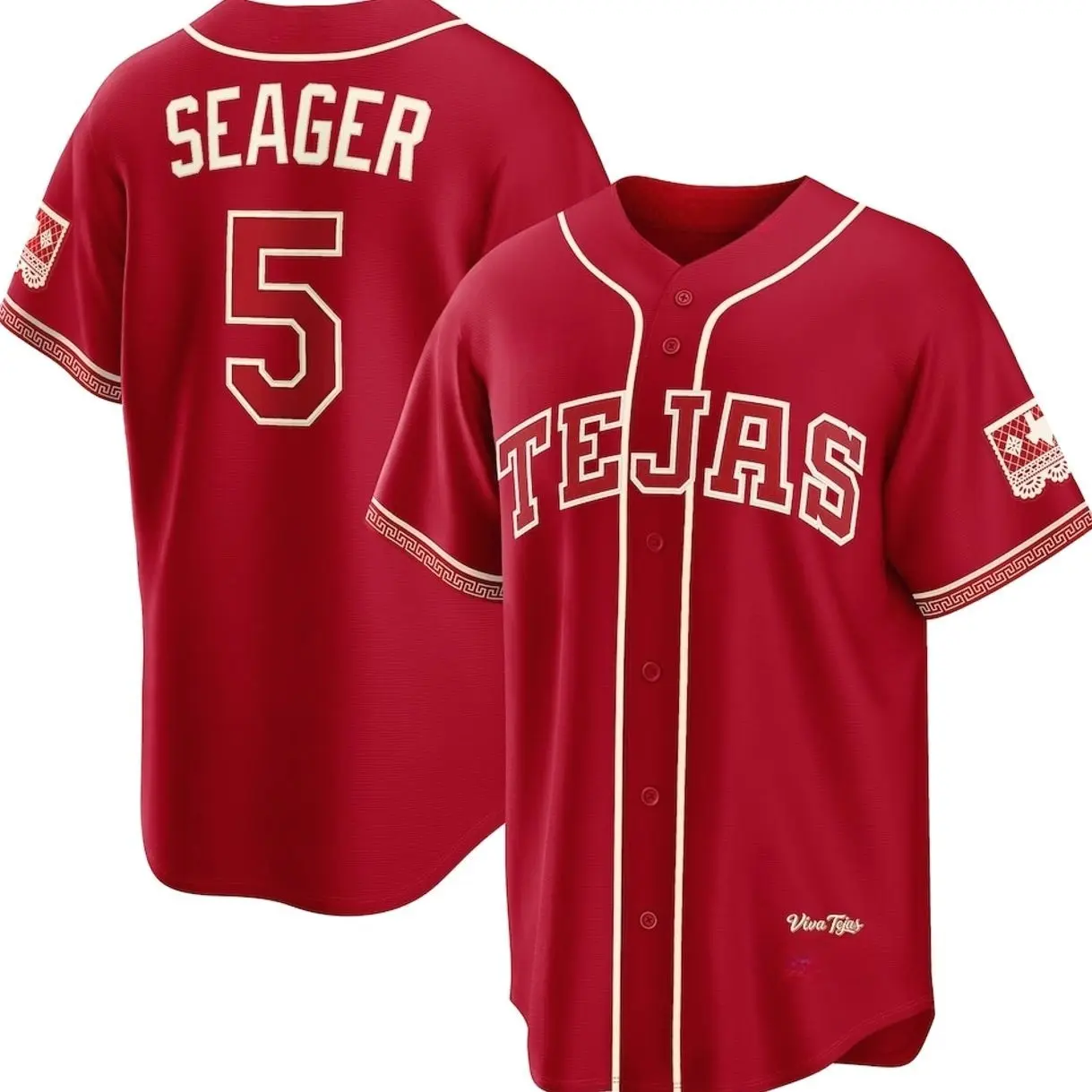 Unisex Baseball Tejas USA Seager 5 2026 City Connect Stadium Jersey - Red