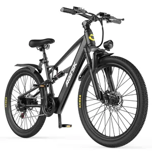 AAIRSK F1 Electric Bike for Adults 13AH Battery 400W Motor 26" Tires Full Suspension 21-Speed E-Bike with Disc Brakes Unisex Mountain Bike