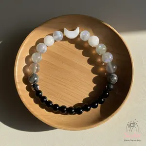 Sofia Moon Phase Crystal Bracelet - Lunar Energy Bracelet Healing Crystal Jewelry - Cleanse Bracelet, Inner Peace Bracelet Gift for her