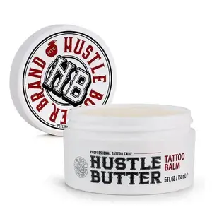 Hustle Butter Tattoo Balm 5 fl oz – Multi-Purpose Tattoo Aftercare Balm for Moisturizing, Soothing & Healing New and Existing Tattoos, Infused with Natural Ingredients for Vibrant, Long-Lasting Ink