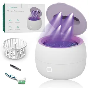 2026 Ultrasonic Retainer Cleaner Machine – 45kHz Retainer Cleaner for Night Guards, Mouth Guards, Dentures – 24W Dental Ultrasonic Cleaner with 4 Modes, 200ML – Great Gift for Braces Users
