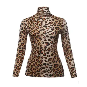 SSOULM Women's Slim Lightweight Long Sleeve Pullover Turtleneck Shirt Top With Plus Size