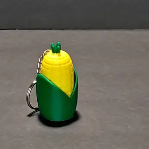 3D Printed Corn Cob Fidget Clicker Keychain