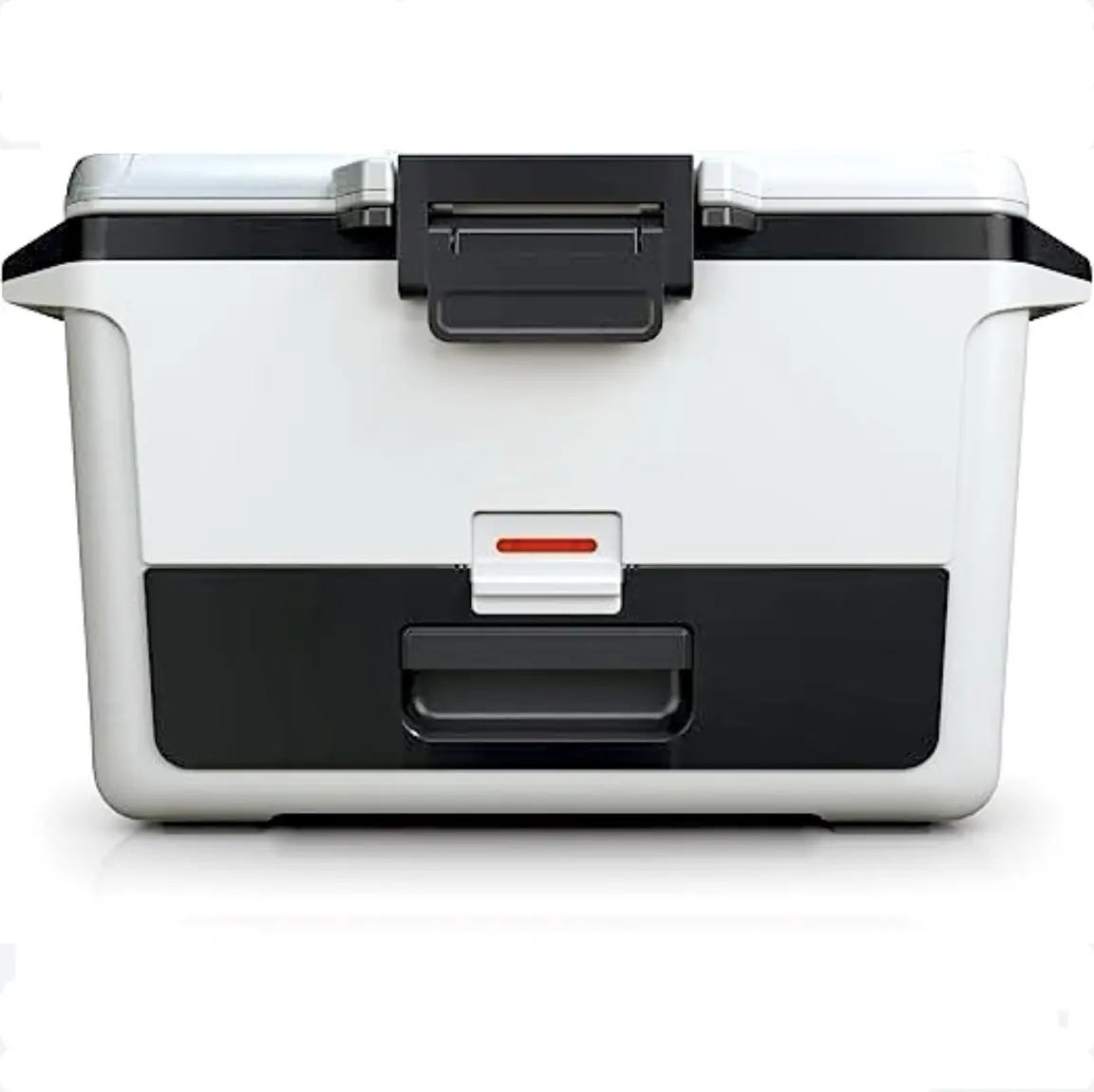 FB151WH FrostVault 50qt Hard Cooler with Dry Zone, Integrated Fridge-Temp Dry Storage Drawer, Premium Heavy-Duty Insulated Cooler, Keeps Ice for Days, Cloud White