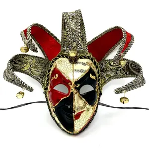 Jester Joker Mask, Venetian Masquerade Carnival Party Masks for Halloween Mardi Gras Cosplay