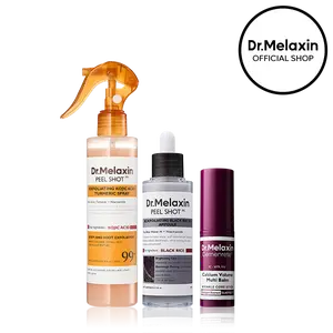 [Dr.Melaxin Official] Iconic Glow Perfection Trio | Face & Body Peeling, Eye Volume Care for a Radiant Korean Glow