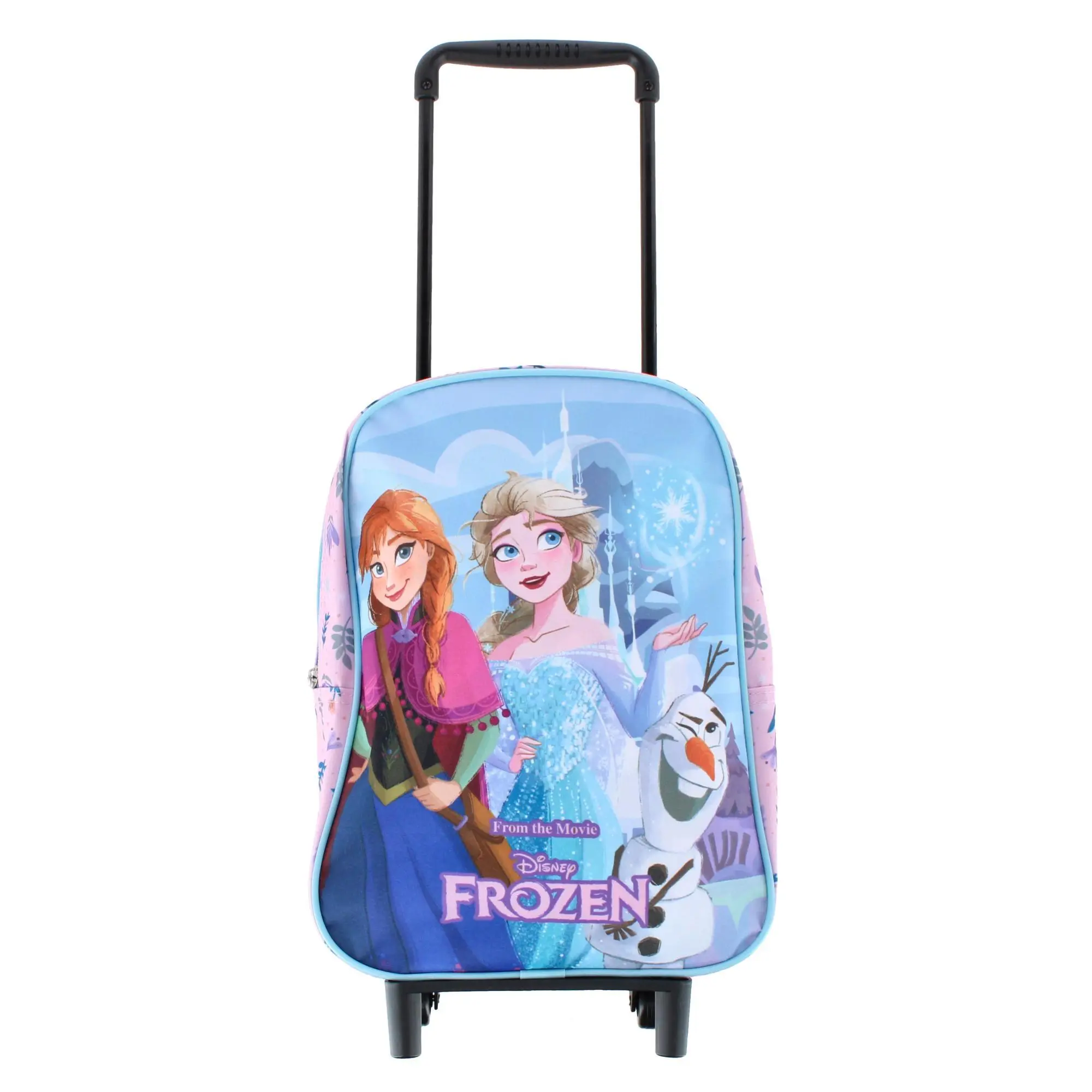 Textiel Trade Girls Anna & Elsa Frozen Rolling Backpack, Rolling Luggage
