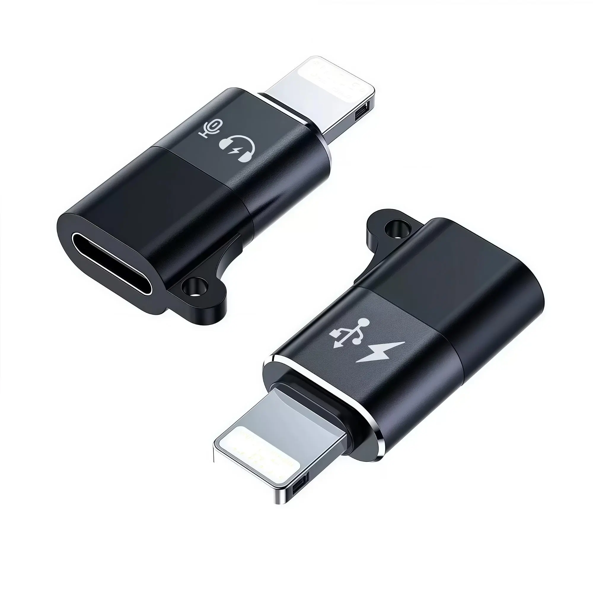 Lightning Mic Mini Mobile Adapter, Compact Size, Portable, USB Drive Transfer, Flash Drive, OTG Bidirectional Transfer, Supports Live Streaming, Ideal Choice for Mobile Video Shooting, Data Transfer