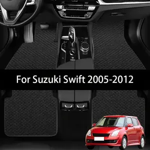 Car Floor Mat For Suzuki Swift 2005-2012 Full Set Luxury Premium Mat Reliable Performance, Ideal for Daily Commute & Long Trips, Must-Have Vehicle Easy to clean, anti slip and wear-resistant Auto Interior Accessories
