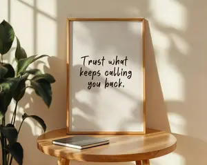 Trust Motivational Wall Art Unframed Poster Minimal Typography Mental Wellness Inspired Office Home Decor for Workspace Bedroom Gift Idea