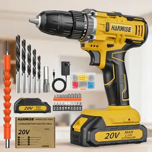 Power Drill Cordless, Cordless Impact Drill Set Lightweight Design, Equipped W/ Batteries & Charger, Suitable For Work & Daily Home Repair