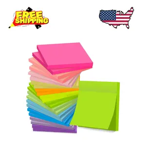 (24 Pads) Sticky Notes 3x3 in Post, 12 Bright Colors Self-Stick